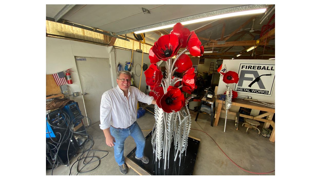 Labor of love: Creating a poppy sculpture to honor veterans